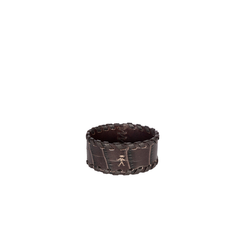 Bracelet Animal Printed Crocodile Dark Brown