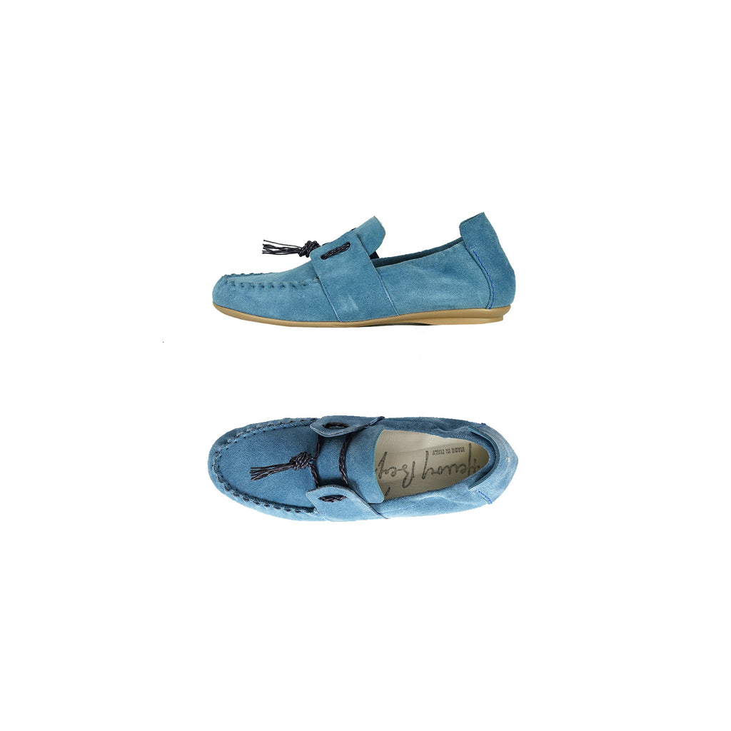 Car Shoe Camoscio Vintage Light Blue – HENRY BEGUELIN