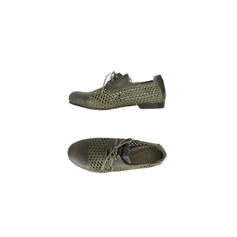 Lace-Up Shoes Messico Laserato Green