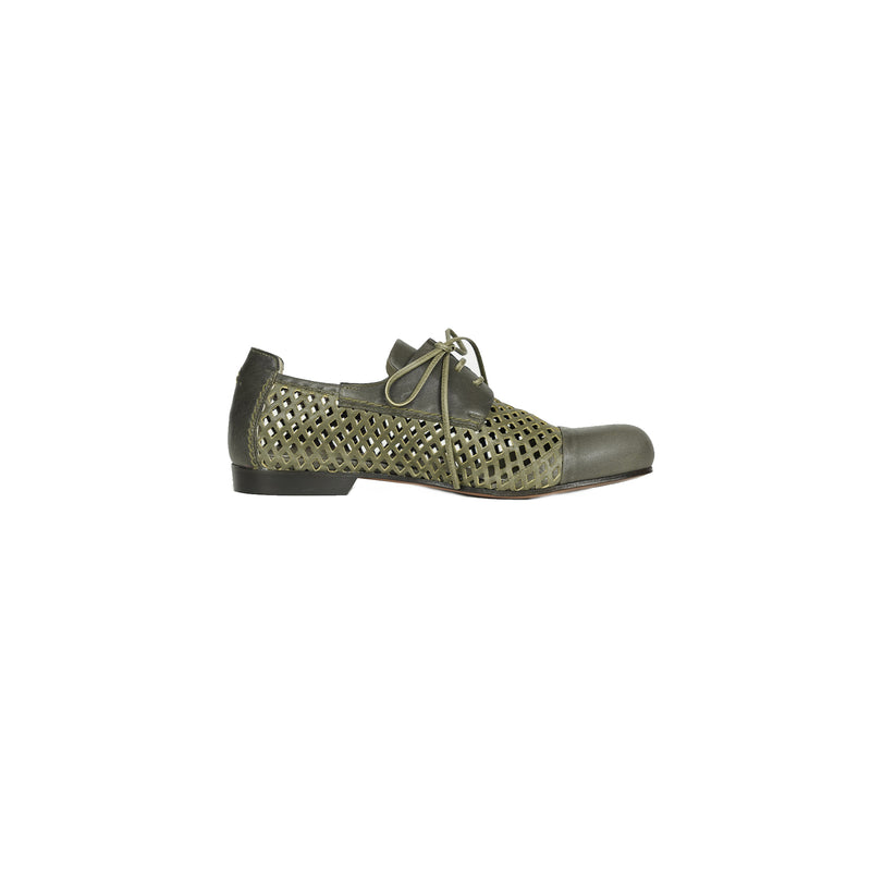 Lace-Up Shoes Messico Laserato Green