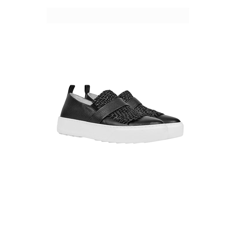 Slip On Intreccio Madreperla Black