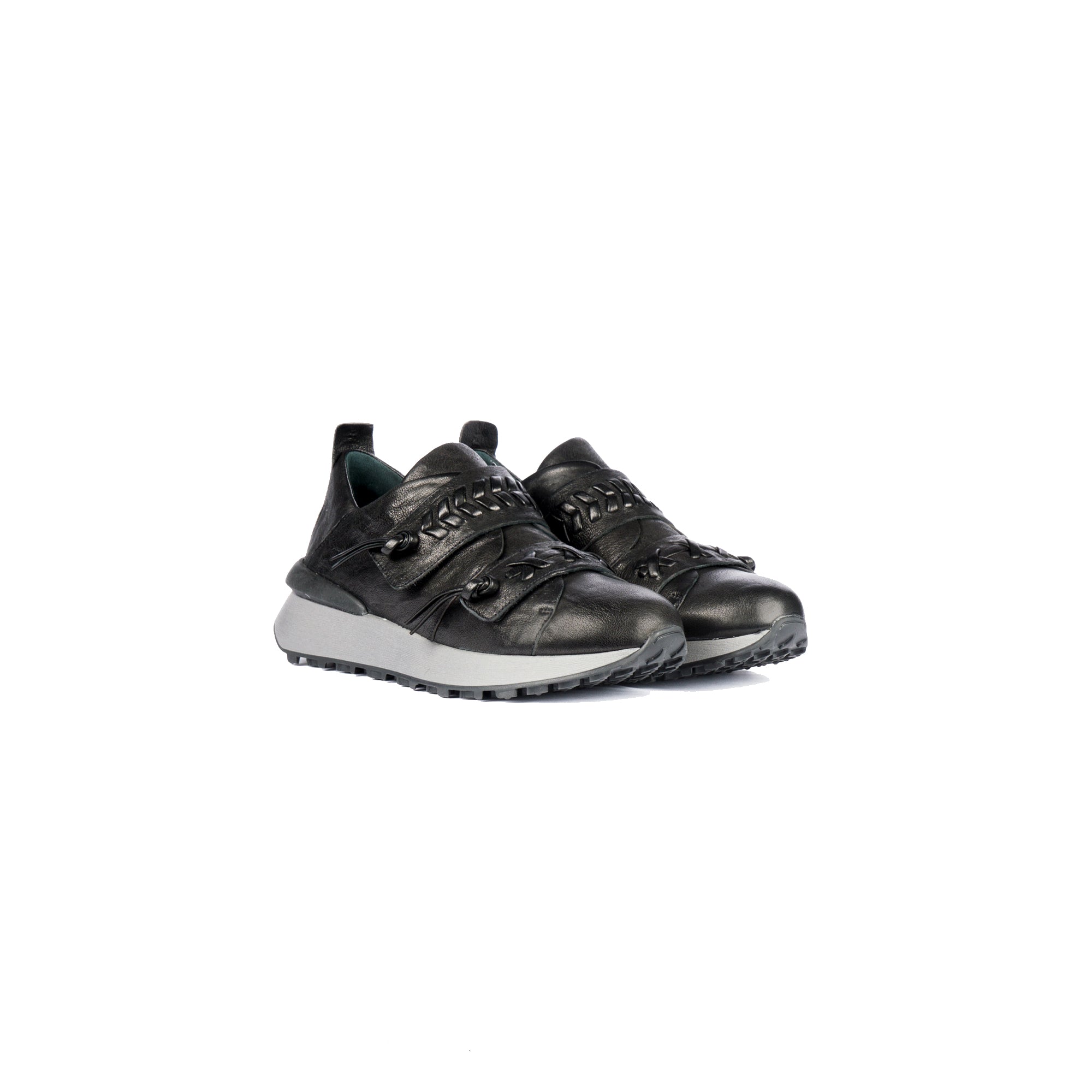 Sneaker Ricamo Vegetal Wash Nero