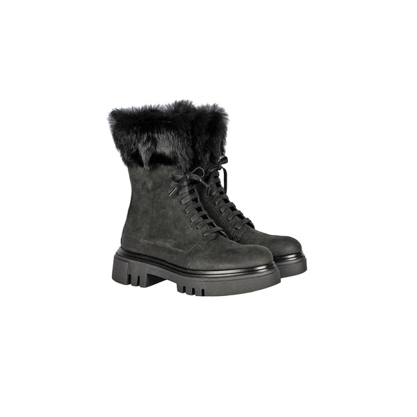 Combat Boot Grattato Black HENRY BEGUELIN