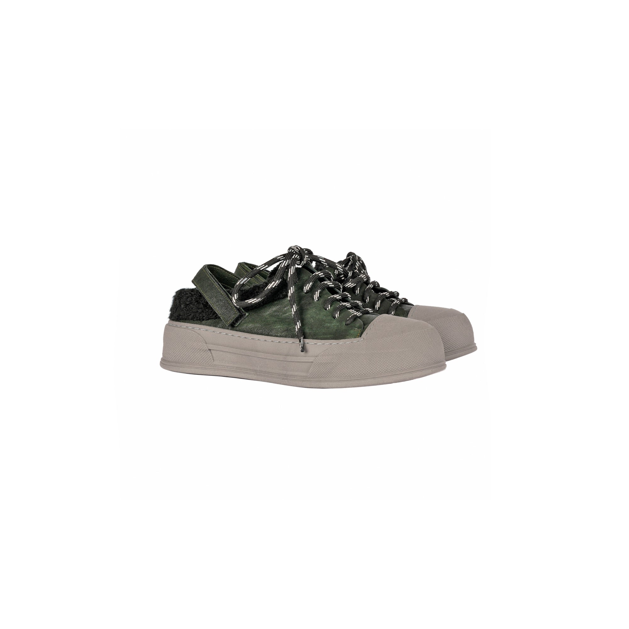 Sneaker in Lana Grattato Bosco