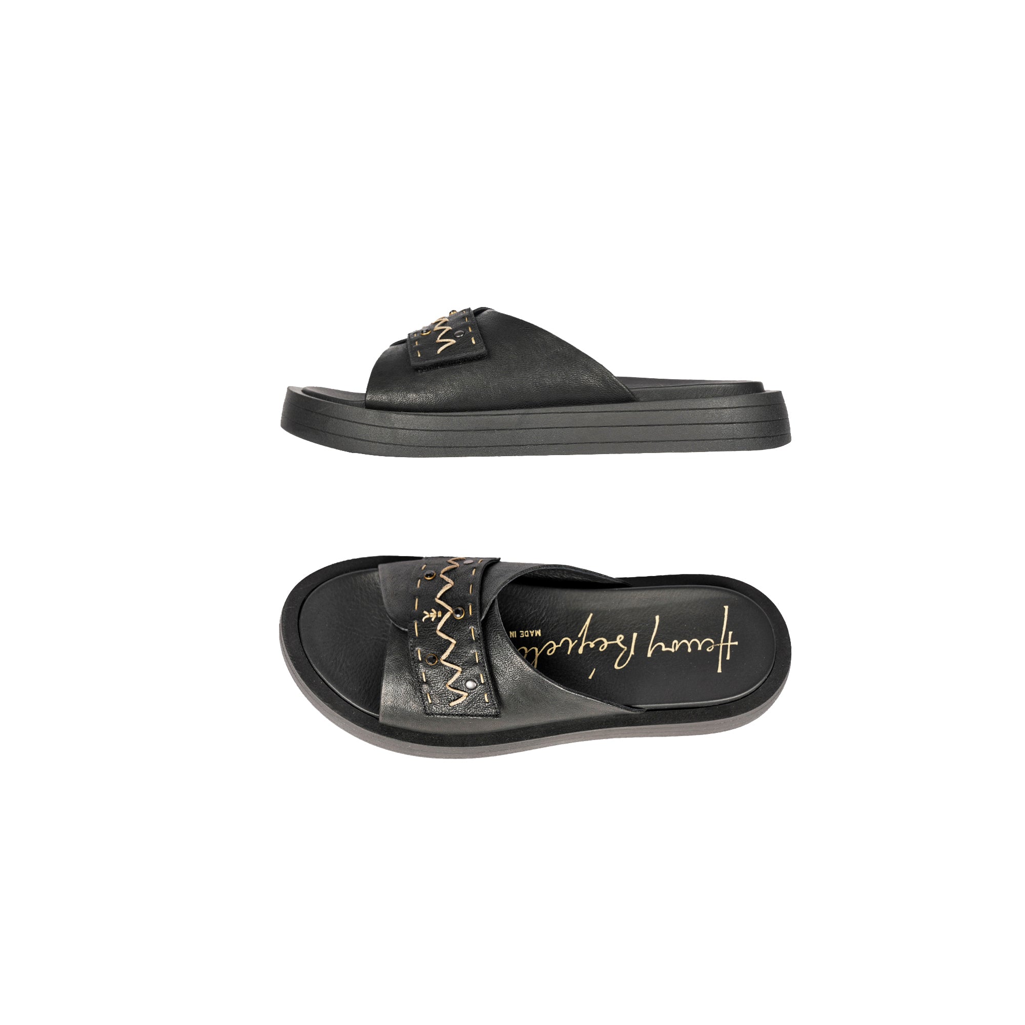 Slipper Greca Old Iron Black