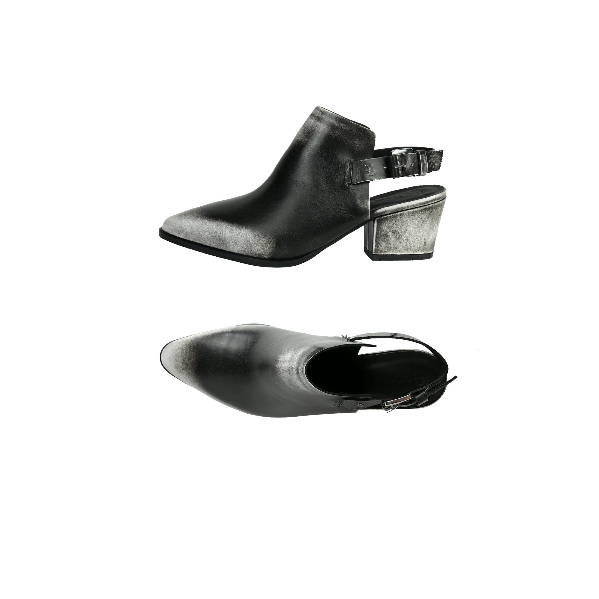 Mid-heel Chanel Spazzolato Black/Chalk White