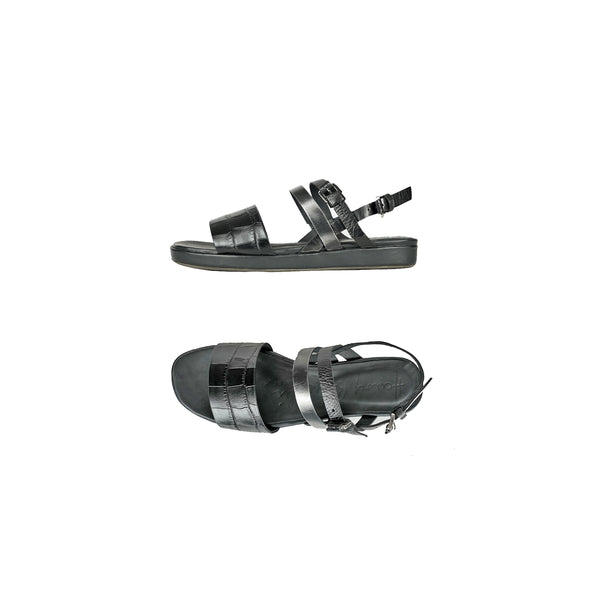 Sandal Printed Croco Black