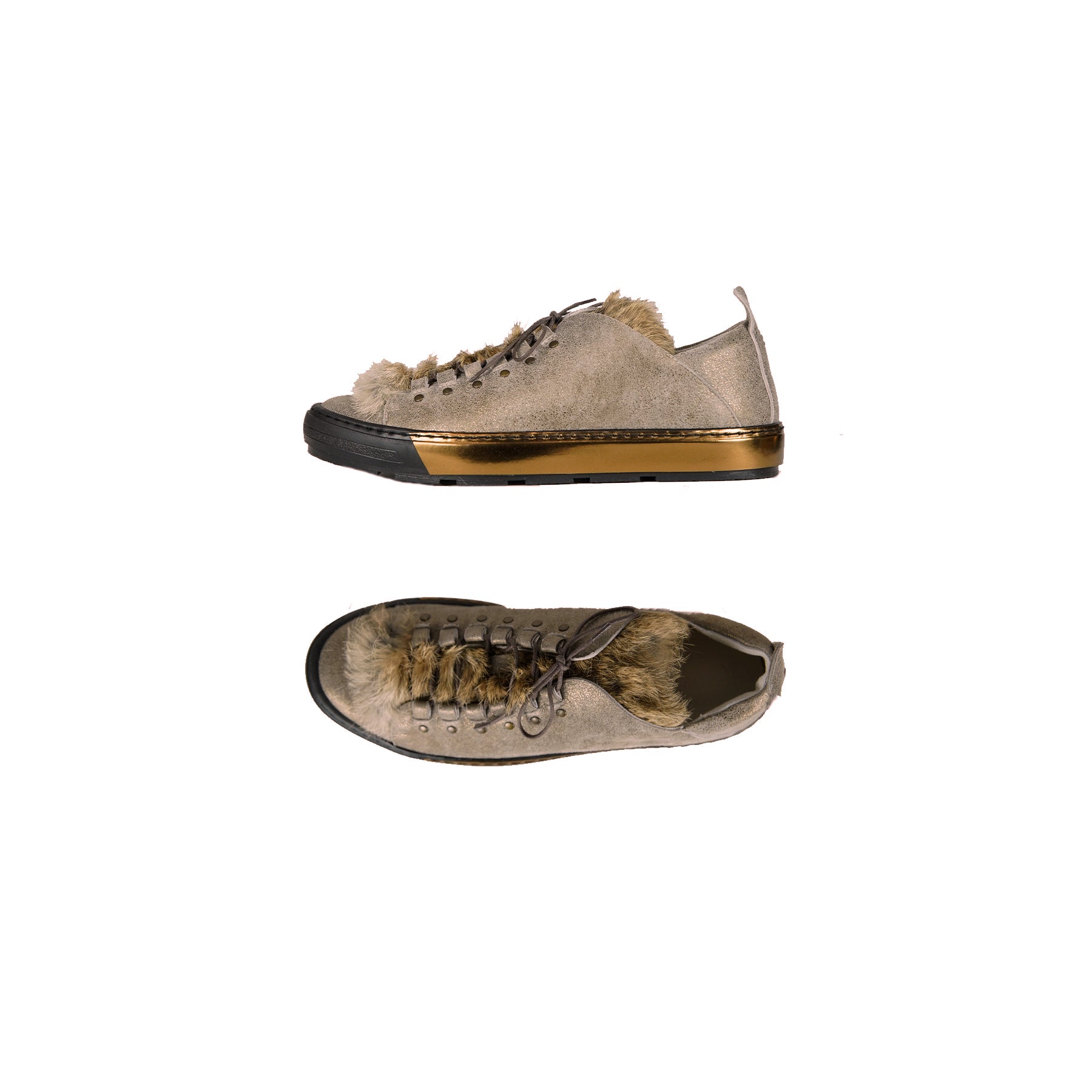 Sneaker Pelliccia Messico Bronzo Chiaro