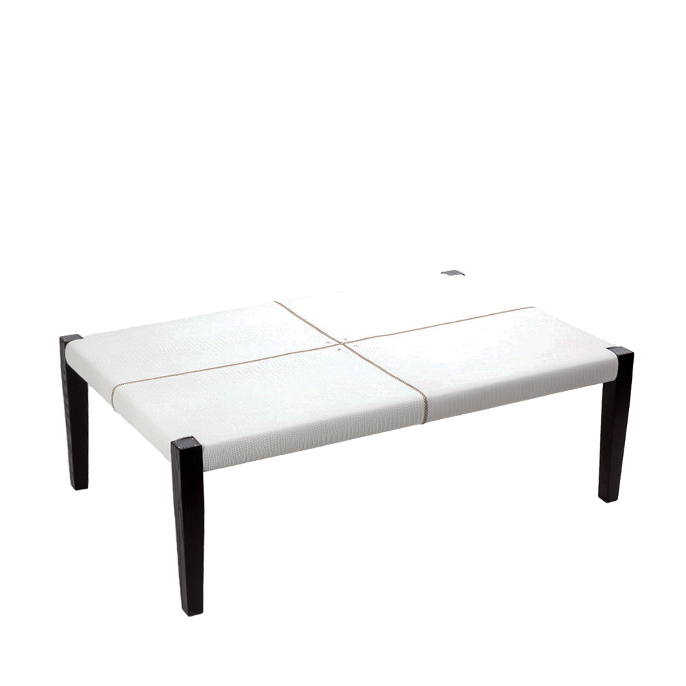 Table Mozart Printed Crocodile Bianco