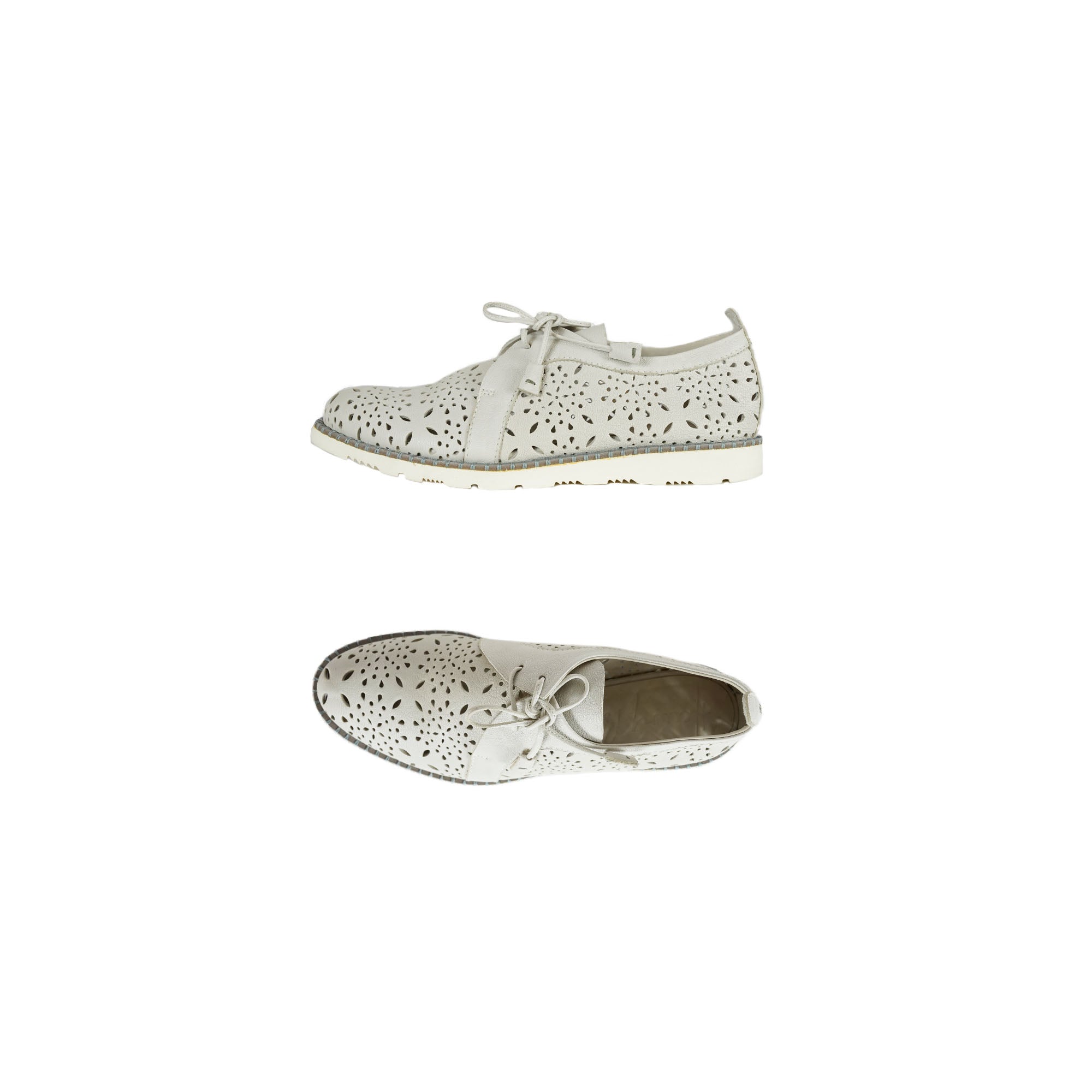 Lace-Up Shoes Traforato Chalk White