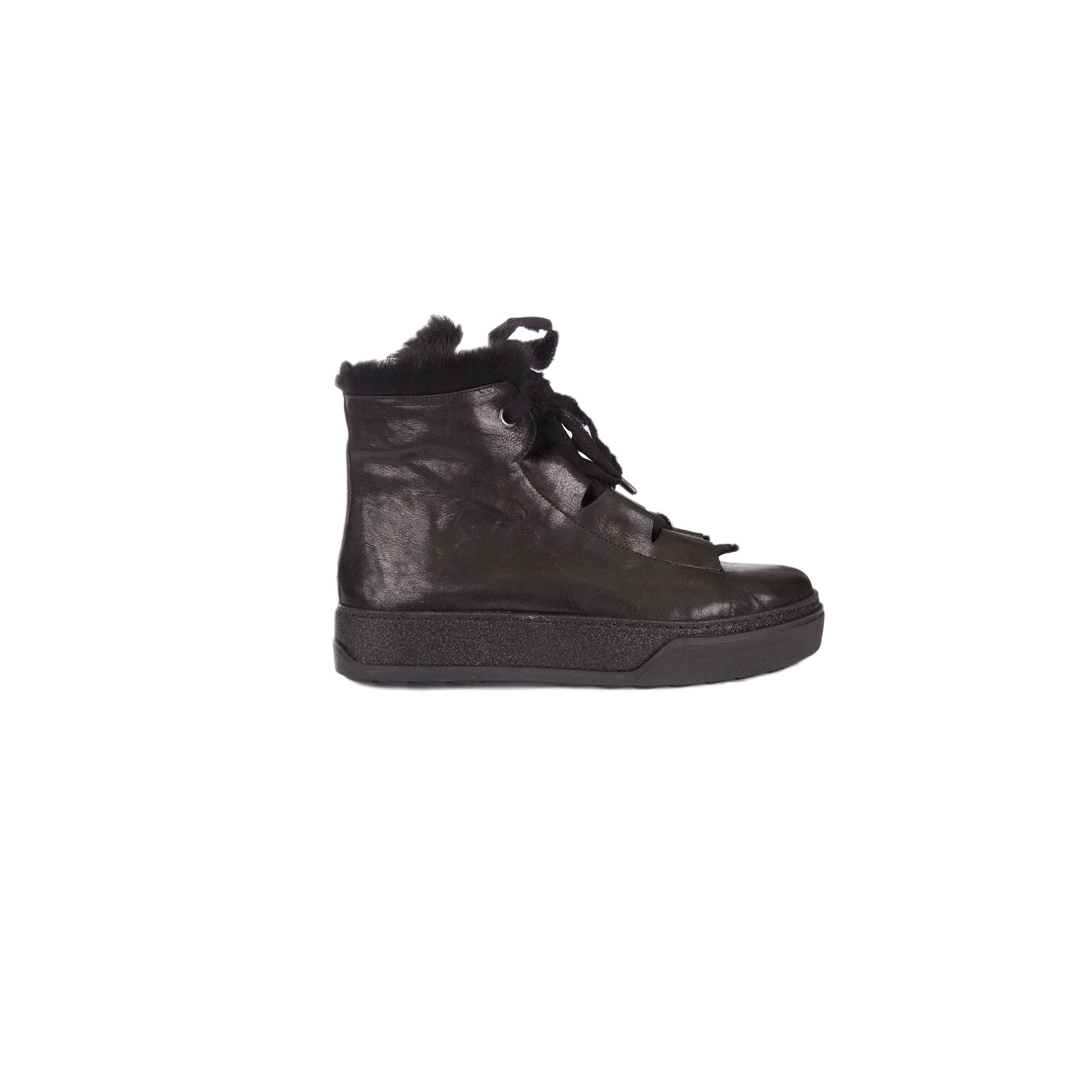 Sneaker alta Fur Metal Wash Nero